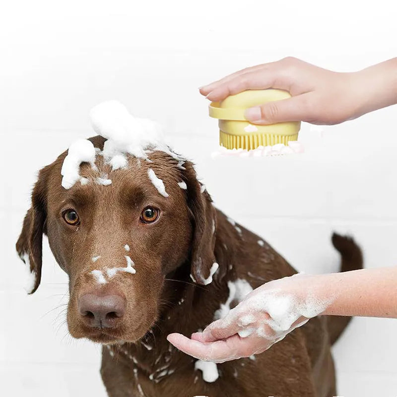 Haustier-Bademassage-Handschuhbürste